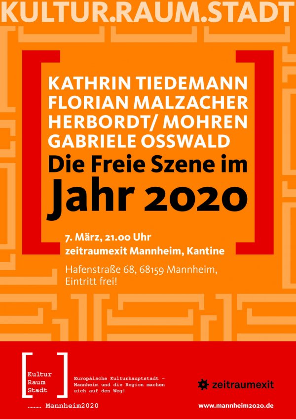 Leporello "Die Freie Szene im Jahr 2020" - Kultur.Raum.Stadt & zeitraumexit