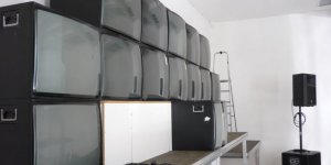 Eine Wand aus Flimmerkiste für das Mapping von TimVis