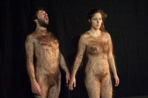 Vom Affen zum Menschen: Martin Clausen und Angelo Schubot Bild: EMPL